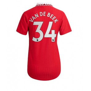 Manchester United Donny van de Beek #34 Hemmatröja Dam 2022-23 Korta ärmar